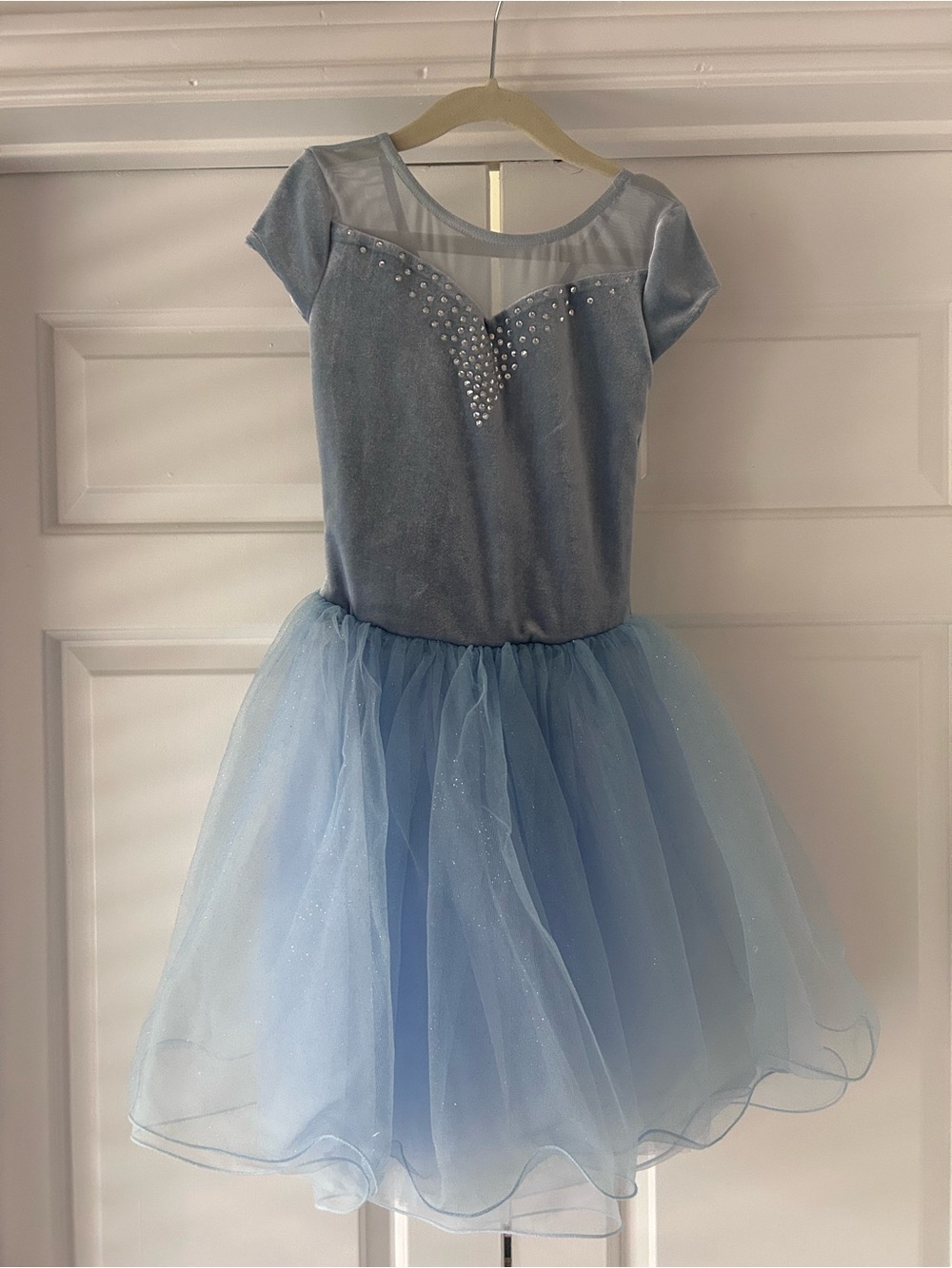 Weissman Dance Costume Blue Velvet Tutu Lyrical IC